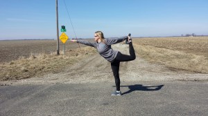 Natarajasana at mile 6.5.